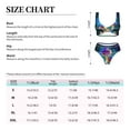 thumbnail image 4 of Kdxio Magic Mushrooms ,Fireflies Print Women's 2 Piece High Waisted Wrap Spaghetti Strap Summer Swimsuit Bikini Set-Small, 4 of 7