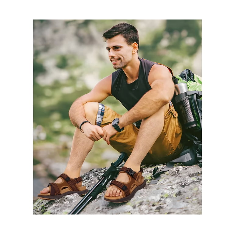 ONCAI Arch Support Adjustable Straps Men\'s Hiking Walking Sandals size 15 Amazon.com | ONCAI Men main image 2