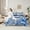Blue Silver White, variant on Manfei Kawaii Christmas Snowman 7-Piece Bedding Comforter Set,Merry Xmas King Bedding Sets,White Blue Bed Sheets For Kids,Microfiber Bedroom Decor Reversible