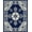 Navy, Pattern 2, variant on ODIKA 4'x6' Machine Washable Non-Slip Area Rug, Elegant Floral Medallion Heritage Bordered Vintage High Traffic Rug, Blue, 426279