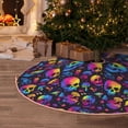 thumbnail image 5 of Bingfone Christmas Tree Skirt Mat Christmas Decoration Interior 30" -mushroom rainbow color Skull, 5 of 6