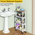 thumbnail image 3 of Carrito organizador estrecho de 4 niveles OKZEST, 3 of 9
