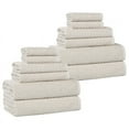 thumbnail image 2 of Superior Amelia Viscose Cotton Blend Medium Weight 12 Piece Towel Set, Beige, 2 of 11