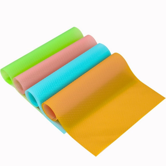 Silicone Refrigerator Liners Mats, Washable Fridge Liners Non-Toxic Food-Grade Material Trimable Mats Multi-purpose For Organize Foods In Refrigerator Shelves Cabinets Desks Set Of 4