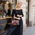 thumbnail image 5 of FORMRS Women Crossbody Purse with Chain Strap Vegan Leather Shoulder Handbag, Purple Flowers, 5 of 7