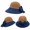 thumbnail image 2 of Women’s Wide Brim Straw Sun Hat, Floppy Beach Hat for Summer Travel, Vacation, Pool and Outdoor Wear, Black, TIKA, 2 of 7