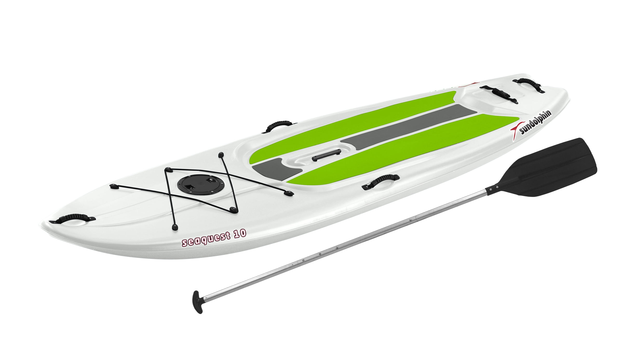 Sun Dolphin White/Lime Seaquest 10' Stand Up Paddle Board, Includes