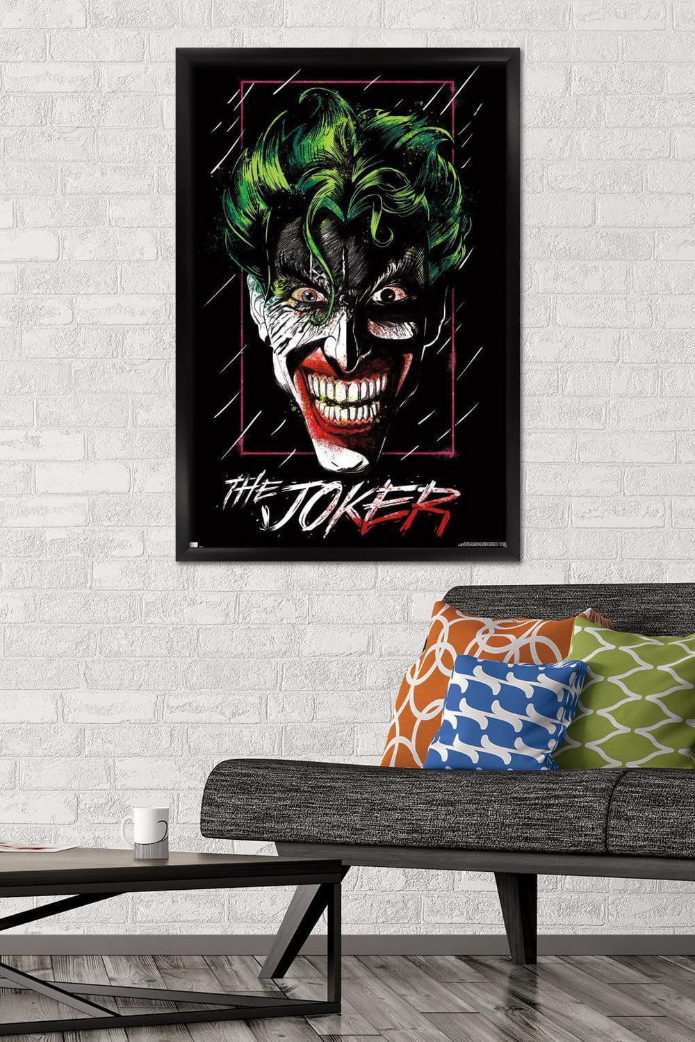 DC Comics - The Joker - Up Close Wall Poster, 14.725" x 22.375"