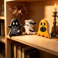 thumbnail image 3 of 3 Pack Vintage Halloween Tabletop Plaques, Spooky Ghost Letter Tiered Tray Decorative Accents, Rustic Fall Table Centerpieces, Sturdy Seasonal Decor for Indoor Kitchen, Living Room, 3 of 6