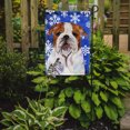 thumbnail image 2 of Carolines Treasures SS4622GF 11 x 15 In. Bulldog English Winter Snowflakes Holiday Flag- Garden Size, 2 of 3