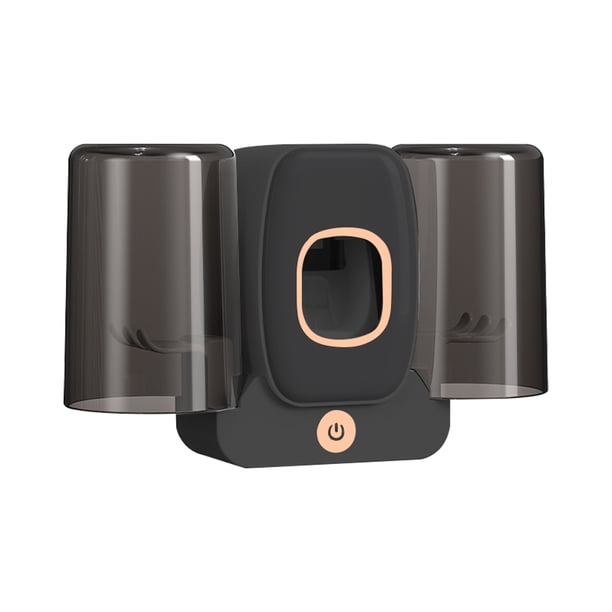 Nuevo Soporte para Cepillo Dientes Cepillo Dientes Esterilización UV Estante Almacenamiento para Cepillos Dientes Montado en La Pared (negro)
