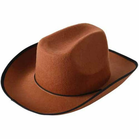 School Sprit Felt Cowboy Hat, Brown