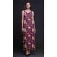 thumbnail image 3 of Bimba Rayon Floral Ladies Printed Backless Spaghetti Strap Long Maxi Evening Party Dress-Large, 3 of 4