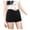Black, variant on Shorts Leggings for Women, High-Waisted Elastic Waist with Seamless Design, Four-Season Polyester Blend, Casual Daily Wear, Standard Thickness, Fits True to Size