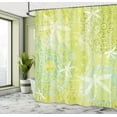 thumbnail image 5 of Ambesonne Animal Shower Curtain, Dragonfly over Mandala, 69"Wx84"L, Green White, 5 of 5