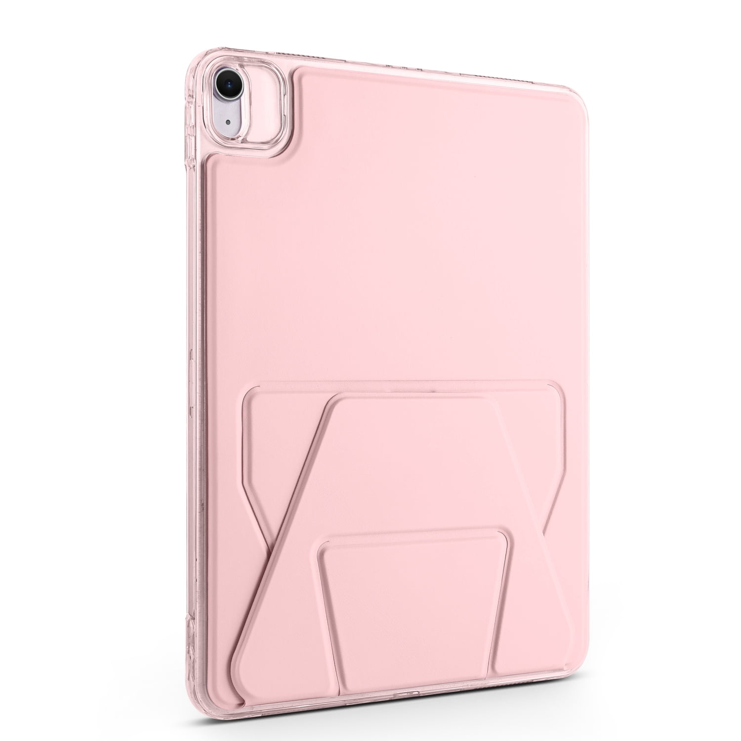 TECH CIRCLE Slim Back Cover Case for iPad Air 11-inch (M2), iPad Air (5th/4th Generation) 10.9" Case with Built-in Kickstand, Supports Apple Pencil Charging & Attachment, Lightweight Thin Case, Pink