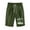 C_ Army Green, variant on Olyvenn Cotton Linen Shorts for Women Fashion Boho Floral Print Beach Shorts Loose High Wasit Drawstring Pants Navy S