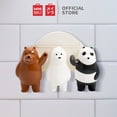 thumbnail image 2 of MINISO We Bare Bears Cartoon Plastic Toothbrush Holde, Wall Mirror Mounted Bathroom Toothbrush Organizer, 2 of 5