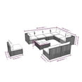 thumbnail image 4 of vidaXL 10 Piece Garden Lounge Set with Cushions Poly Rattan Grey, 4 of 5