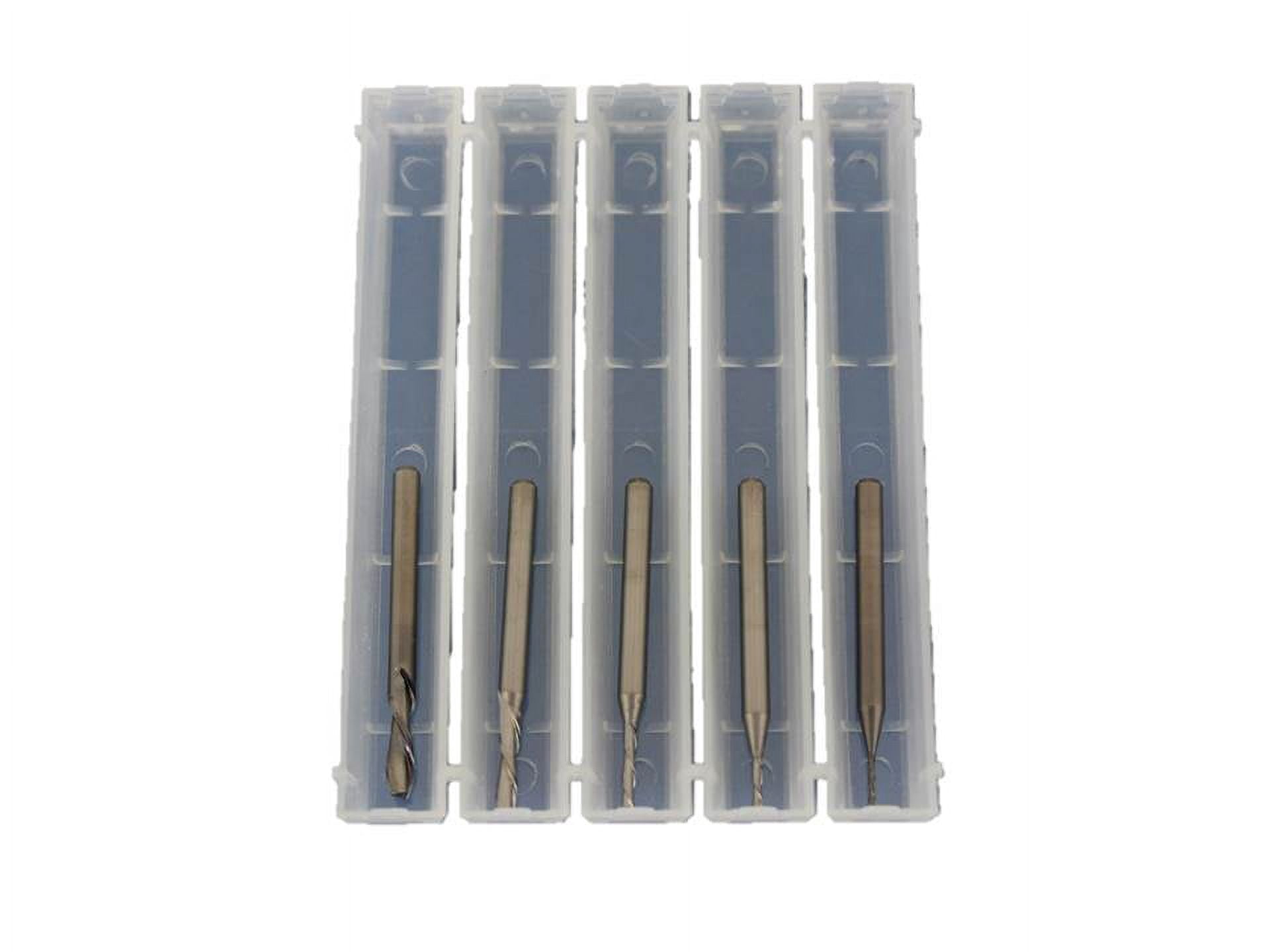 TEMO 5 pc Carbide Downcut Inlay Router Bits Set: 1/8 Inch (3.2 mm), 3/32 Inch (2.4 mm), 1/16 Inch (1.6 mm), 3/64 Inch (1.2 mm), and 1/32 Inch (0.8 mm)