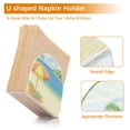 thumbnail image 4 of Peaceful Beach Pattern Design Thick U Shape Acrylic Napkin Holder Non Slip Space Saving for Kitchen, 4 of 9