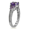 thumbnail image 2 of Galaxy Gold 14K White Gold Natural Amethyst Ring - February Birthstone - Peace & Wisdom - Sizes 5.5 to 11 - Fine Jewelry for Women, 2 of 5