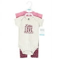 thumbnail image 2 of Hudson Baby Infant Girl Cotton Bodysuit and Pant Set, Little Love Flowers Short Sleeve, 12-18 Months, 2 of 5