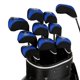 thumbnail image 3 of Juego de 10 fundas de repuesto resistentes al agua para palos de golf y maderas de driver. azul negro, 3 of 9