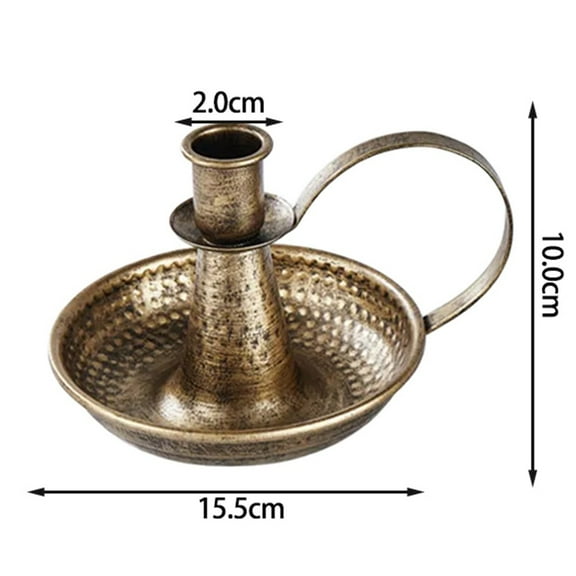 Elegant iron taper candle holder with handle for home and wedding decoration