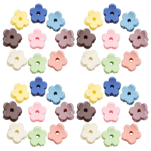 Mutmorningal 40 Pcs Flower Claw Clips Mini Claw Clips Mini Flower Hair Clips Small Hair Clips Flower Girl Hair Accessory