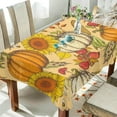 thumbnail image 4 of 60"x90" Thanksgiving Pumpkin Tablecloth, Waterproof Washable Polyester Square Table Cover Durable Tablecloth for Kitchen Dining Table Party Decor, 4 of 7