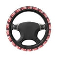 thumbnail image 3 of Elastic Steering Wheel Cover, Red heart plaid A Stretch Thickening Car Steering Wheel Cover Women Men, Steering Wheel Protector Universal 15 in, 3 of 7