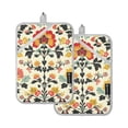 thumbnail image 7 of Yayeee Pot Holders Kitchen Heat Resistant with Pocket 7"x9.8" Cotton Oven Cooking Hot Pads, Beige Floral, 7 of 7