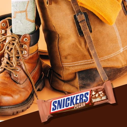 SNICKERS Pecan Milk Chocolate Candy Bar Full Size Singles, 1.41 oz (Pack of 24)
