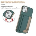 thumbnail image 3 of Allytechgroup Case for Apple iPhone 15, 2-in-1 Detachable Card Holder Magnetic RFID Blocking Wallet Shell [Compatible with MagSafe] Stand PU Leather Cover with Credit Card Slots/Cash Slots, Green, 3 of 13