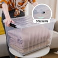 thumbnail image 2 of Kerhouze 82 Qt Clear Storage Bins with Lids Plastic Stackable 6 Pack, 2 of 8