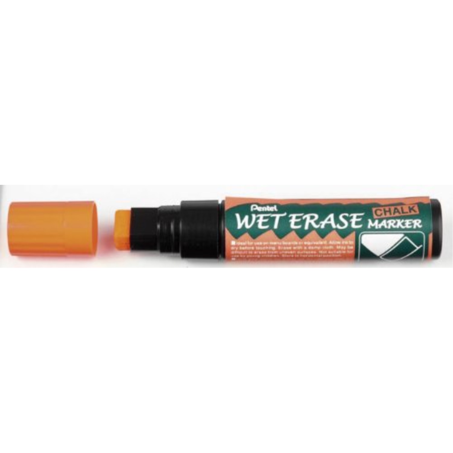 pentel wet erase chalk marker orange jumbo (smw56f)