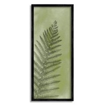 Intricate Fern Sprout Leaf Botanical & Floral Graphic Art Black Framed Art Print Wall Art