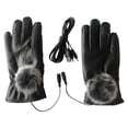thumbnail image 2 of TERGAYEE Heated Cycling Gloves for Men Women,Leather Warmer Gloves for Cold Weather Work Ski Skate Hiking Camping ,USB Windproof Warm Gloves, 2 of 8