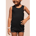 thumbnail image 2 of Black and White Big Kid Ribbed Tanks 50/50 Pack, 2 of 3