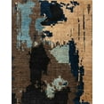 thumbnail image 1 of Ahgly Company Indoor Rectangle Abstract Dark Almond Brown Abstract Area Rugs, 6' x 9', 1 of 6