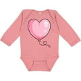 thumbnail image 3 of Inktastic Pink Balloon Heart Boys or Girls Long Sleeve Baby Bodysuit, 3 of 5