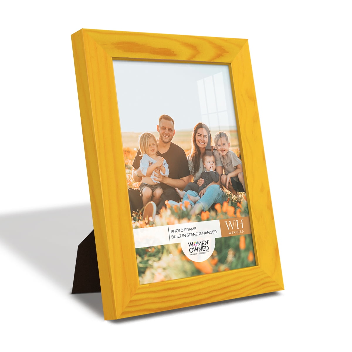 Woodgrain 5 in. x 7 in. Sunflower Yellow Picture Frame