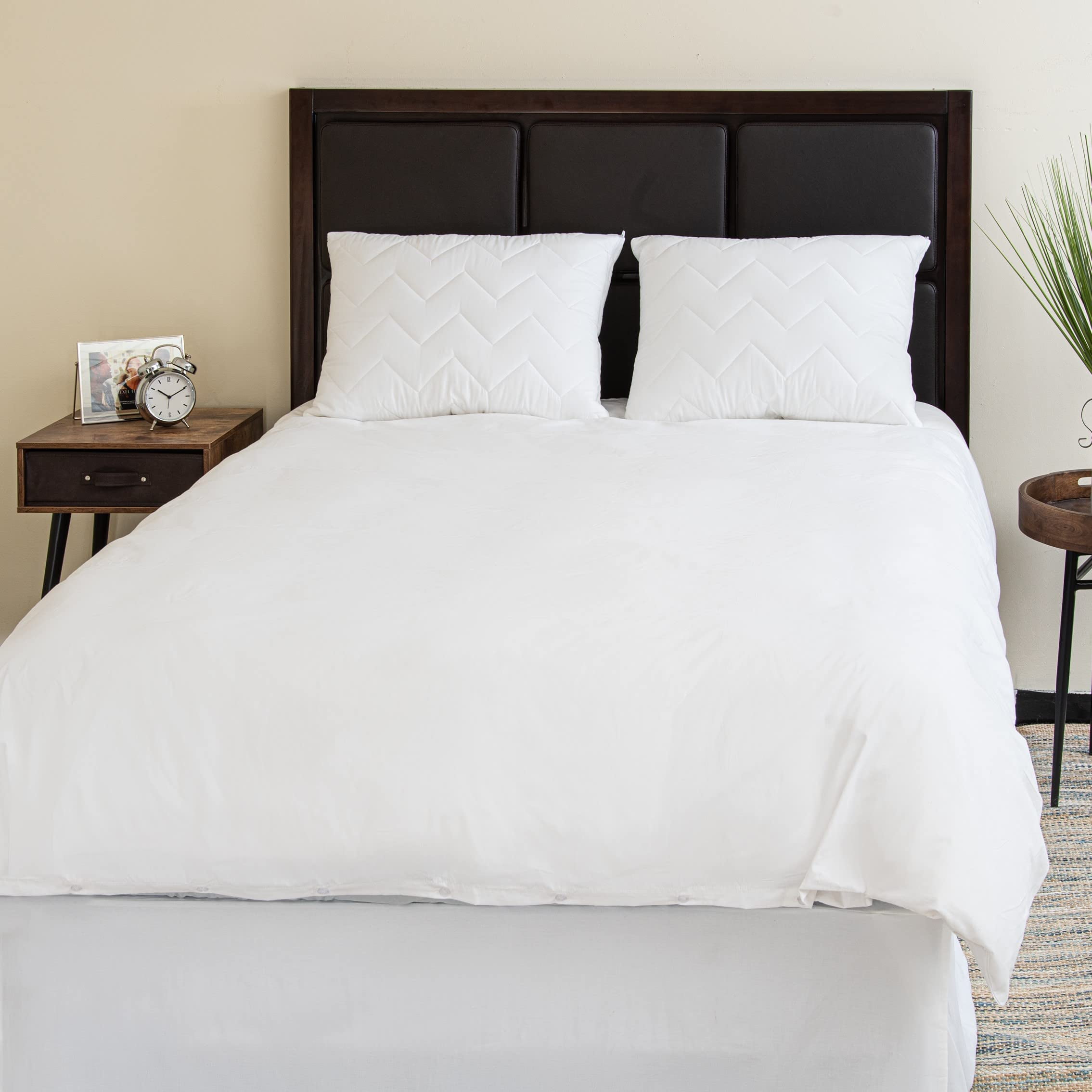 Superity Linen White Polyester Breathable Duvet Cover, Queen Size