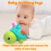 Vanmor Musical Crawling Turtle Baby Toy – Light-Up Tummy Time & Sensory Development Crawler with Breathing Night Light, Soothing Sounds, and Teether – Ideal Gift for Infants 6-12 Months & 1-2-3 Year
