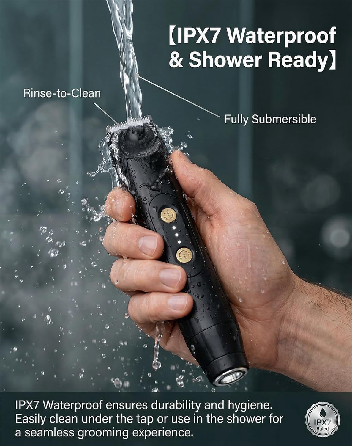 Manmade Trimmer - Electric Ball Trimmer for Men & Women, Skin Safe Edge Body Trimmers & Groin Hair Shaver Bundle, IPX7 Waterproof Wet/Dry Bikini Trimmers, Built for Sensitive Areas