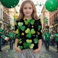 thumbnail image 5 of St.Patricks Day Shirts Kids Crew Neck 3/4 Sleeve Festival Print Pullover Tops Casual Loose Holiday Party Tees (11 Years, Green-J), 5 of 6