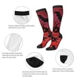 thumbnail image 3 of Xecao Bats And Spiders print thigh-high socks, crafted for both men and women with a stretchy, high-opaque design perfect for daily wear, 3 of 6