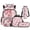 Strawberry Cow, variant on HUIACONG 17" Floral Cow Girls School Backpack 4PCS Set, Aesthetic Bookbag with Insulated Lunch Box for Kids Age 8-14