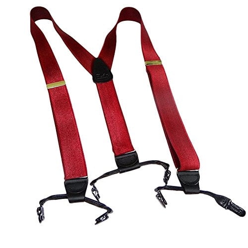 Hold-Ups Corporate Series Dual Clip Double-Ups in Satin Finish Burgundy with No-slip Clips